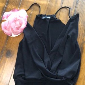 Zara Black Strap Bodysuit